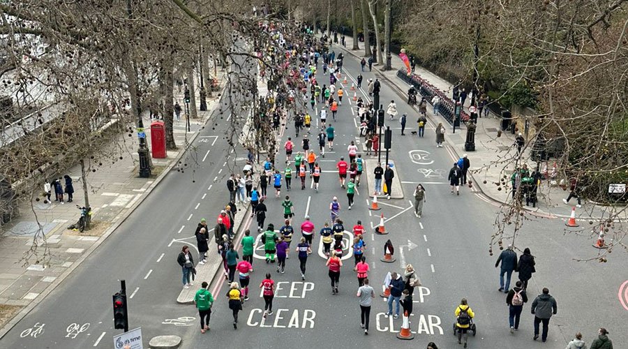 Bird&#039;s eye view of London Landmark Half Marathon