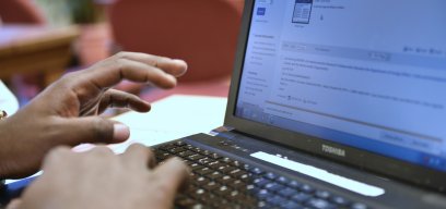 Student on laptop