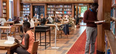 LSHTM students studying in the library